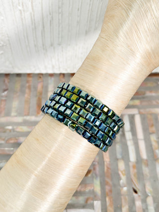 Crystal Snake Bracelet, Peacock
