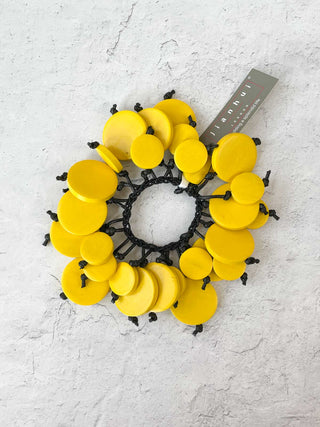 Jianhui London Mix Coins Stretch Bracelet, Yellow - Statement Boutique