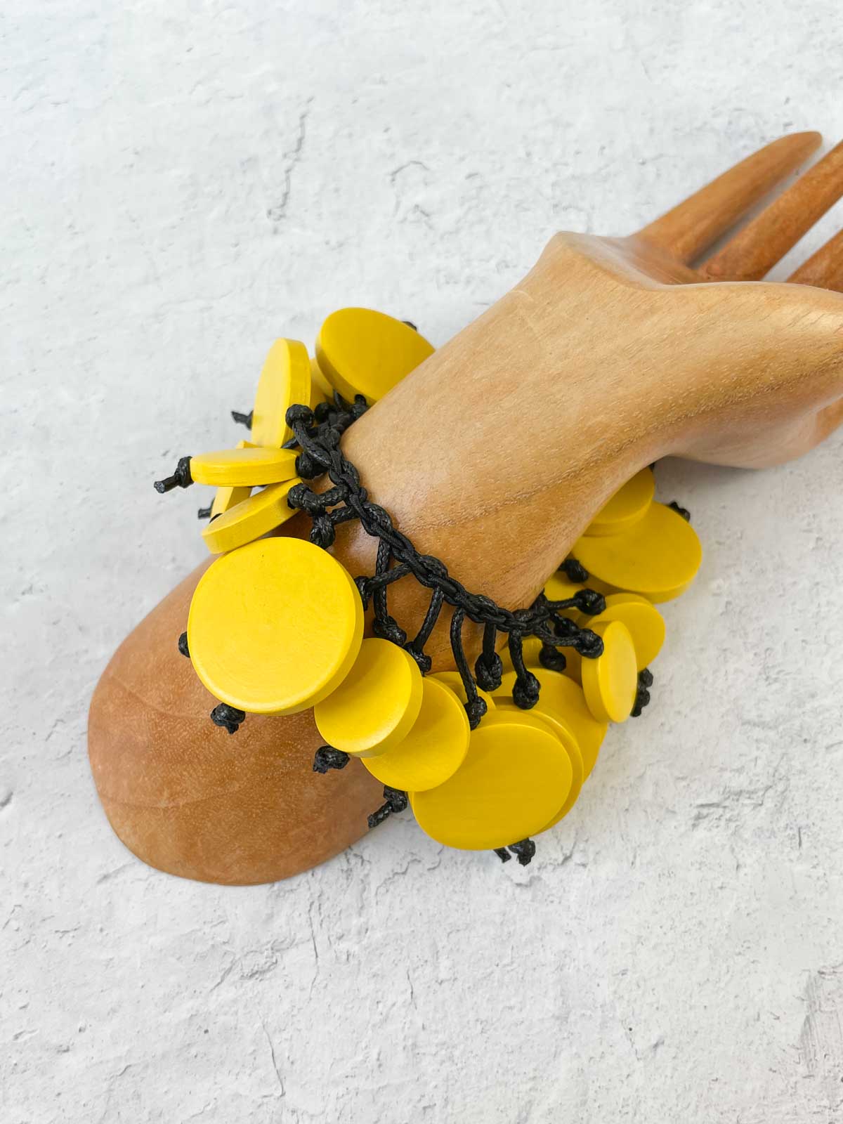 Jianhui London Mix Coins Stretch Bracelet, Yellow - Statement Boutique