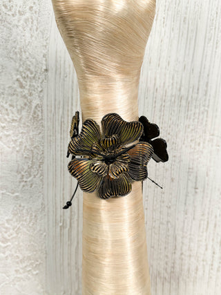 Plumeria Flower Bracelet, Gold
