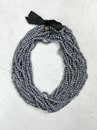 Jianhui London The Next Pashmina Beaded Necklace, Grey - Statement Boutique