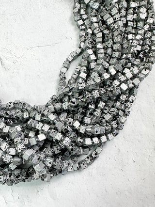 Jianhui London Hand Painted The Next Pashmina Beaded Necklace, Silver/Black - Statement Boutique