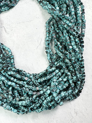 Jianhui London Hand Painted The Next Pashmina Beaded Necklace, Turquoise/Black - Statement Boutique