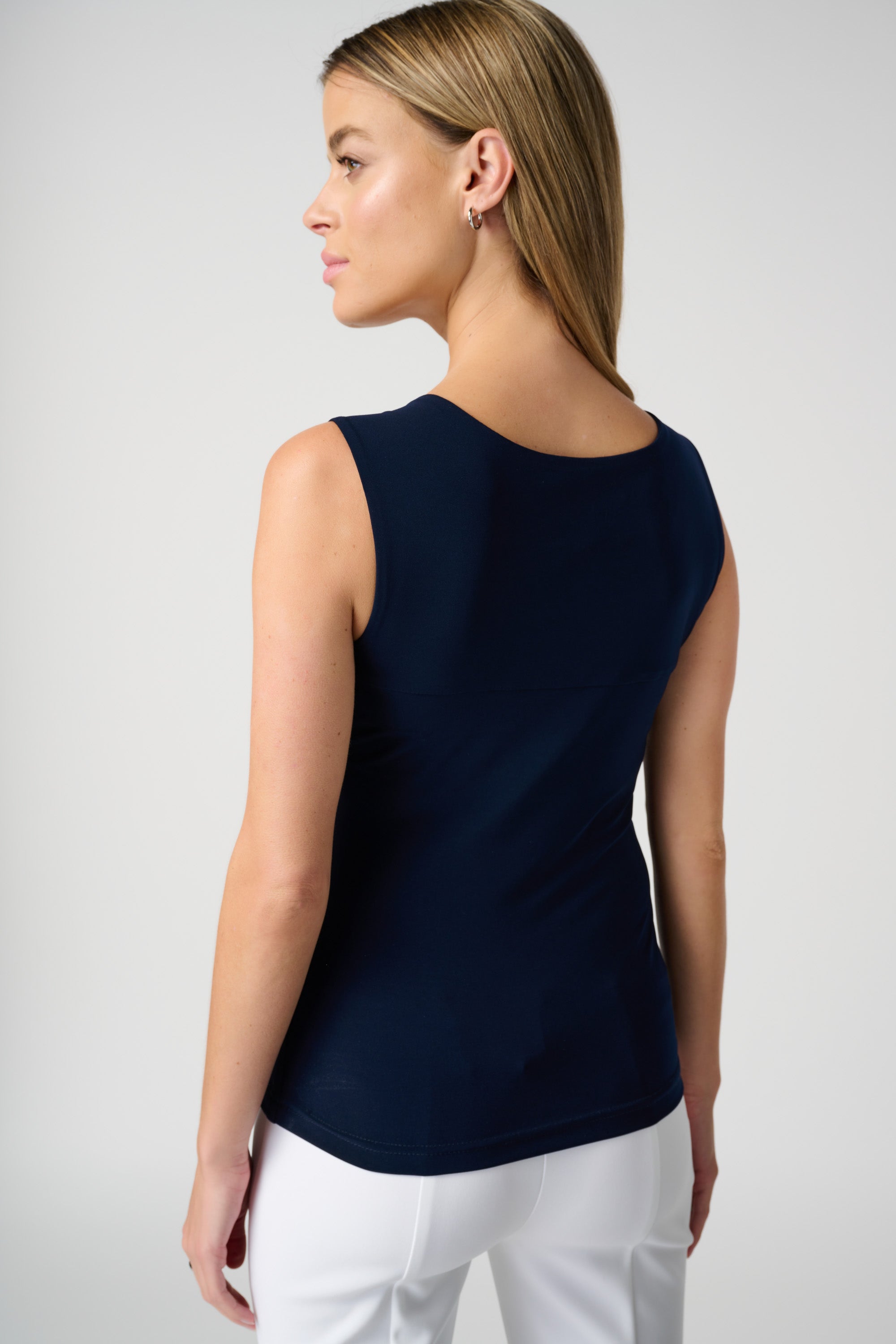 Joseph Ribkoff Classic Square Neck Cami Tank, Midnight Blue Statement
