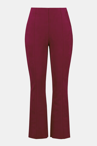 Joseph Ribkoff Scuba Suede Flared Ankle Pants, Merlot - Statement Boutique