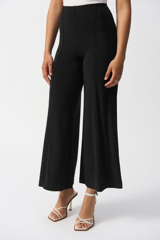 Joseph Ribkoff Silky Knit Pull-On Wide-Leg Pants, Black - Statement Boutique