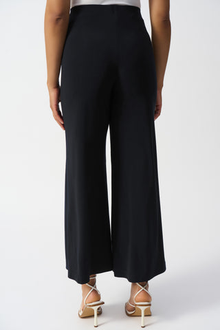 Joseph Ribkoff Silky Knit Pull-On Wide-Leg Pants, Black - Statement Boutique
