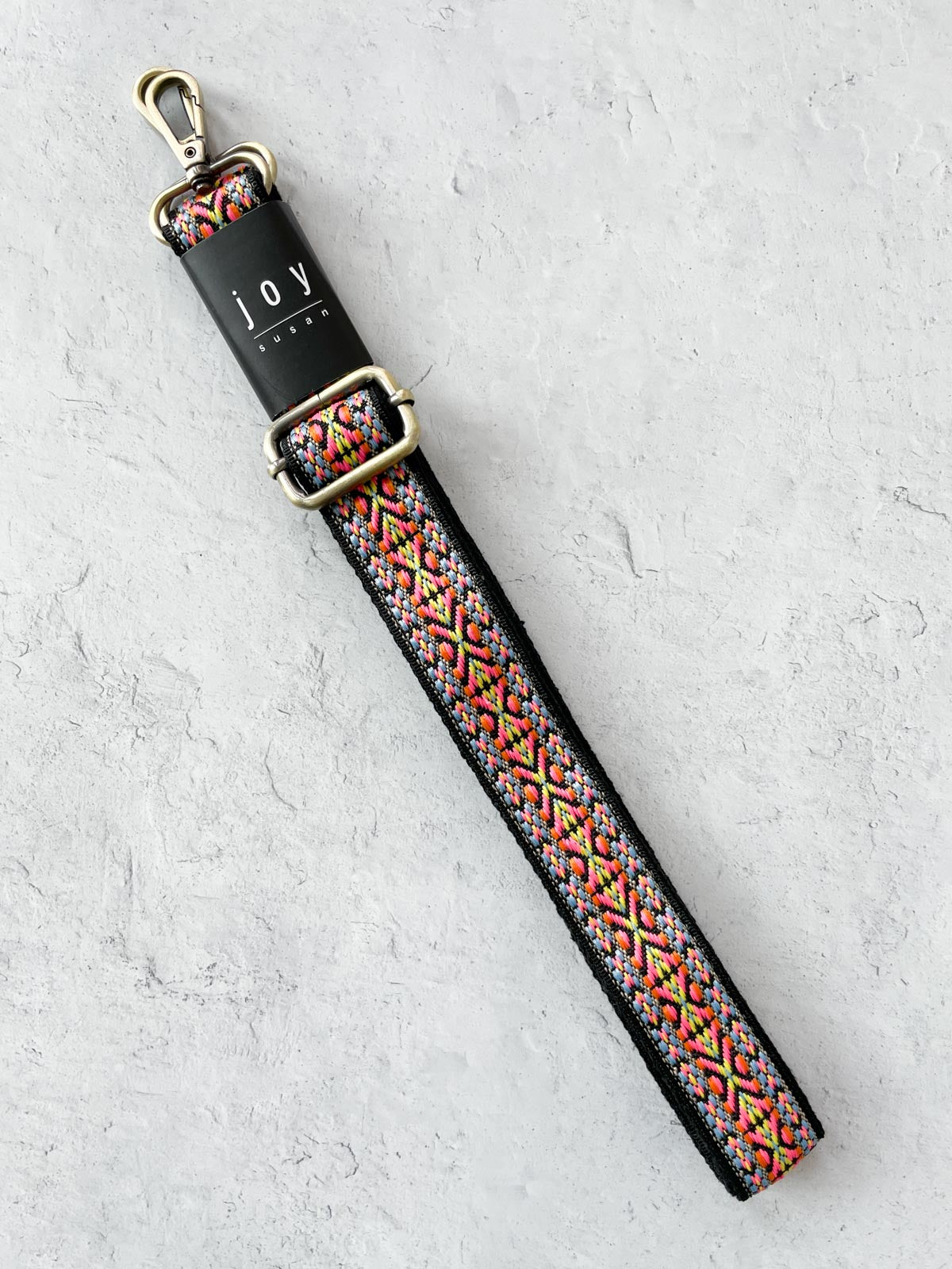 Joy Susan 1" Mayan Embroidered Guitar Strap, Bright Multi - Statement Boutique