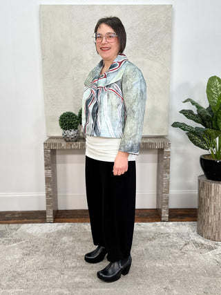 Kaziuki Alex Jacket, Mint/Red Print - Statement Boutique