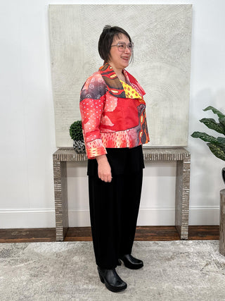 Kaziuki Alex Jacket, Red/Yellow Print - Statement Boutique