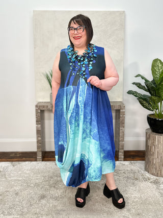 Kaziuki Asta Dress, Blue Zircone - Statement Boutique