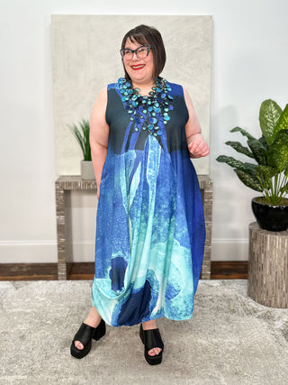 Kaziuki Asta Dress, Blue Zircone - Statement Boutique