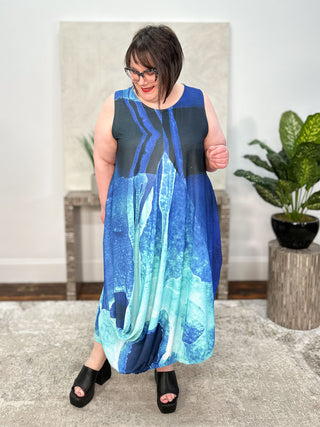 Kaziuki Asta Dress, Blue Zircone - Statement Boutique