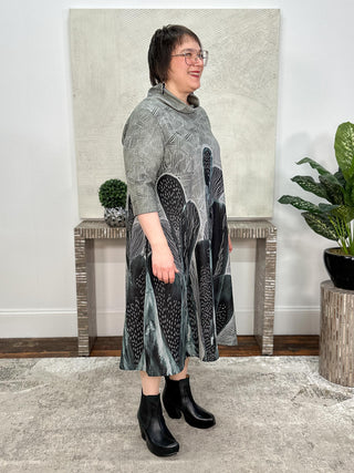 Kaziuki Julie Dress, Cactus in Grey - Statement Boutique