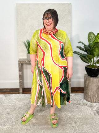 Kaziuki Luna Dress, Lava Yellow - Statement Boutique