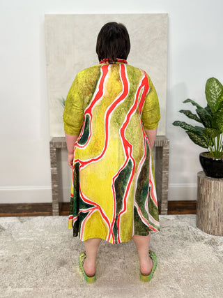 Kaziuki Luna Dress, Lava Yellow - Statement Boutique