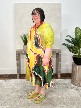 Kaziuki Luna Dress, Lava Yellow - Statement Boutique