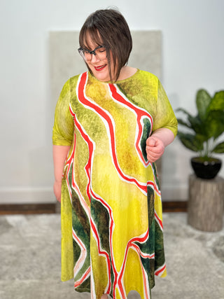 Kaziuki Luna Dress, Lava Yellow - Statement Boutique