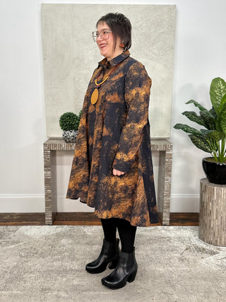 Kedem Sasson Lotus Shirt, Yellow Print - Statement Boutique