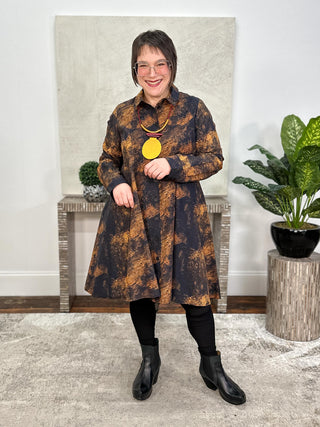 Kedem Sasson Lotus Shirt, Yellow Print - Statement Boutique