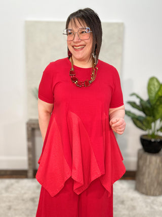 Kedem Sasson Velora Shirt, Red - Statement Boutique
