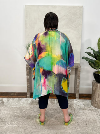 Modal Midi Kaftan, Artisan Bright Abstract