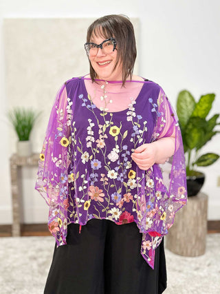 Kokomo Unlimited Floral Dream Multi-Way Topper, Lavender - Statement Boutique
