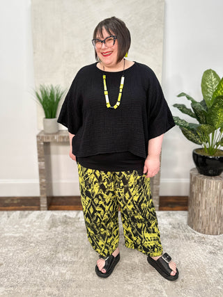 Cotton Gauze Cas Pant, Pera Foresta Print