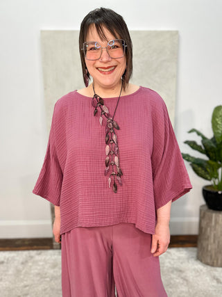 Kozan Alina Top, Dahlia Gauze - Statement Boutique