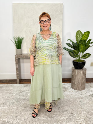 Kozan Aloha Skirt, Sage - Statement Boutique