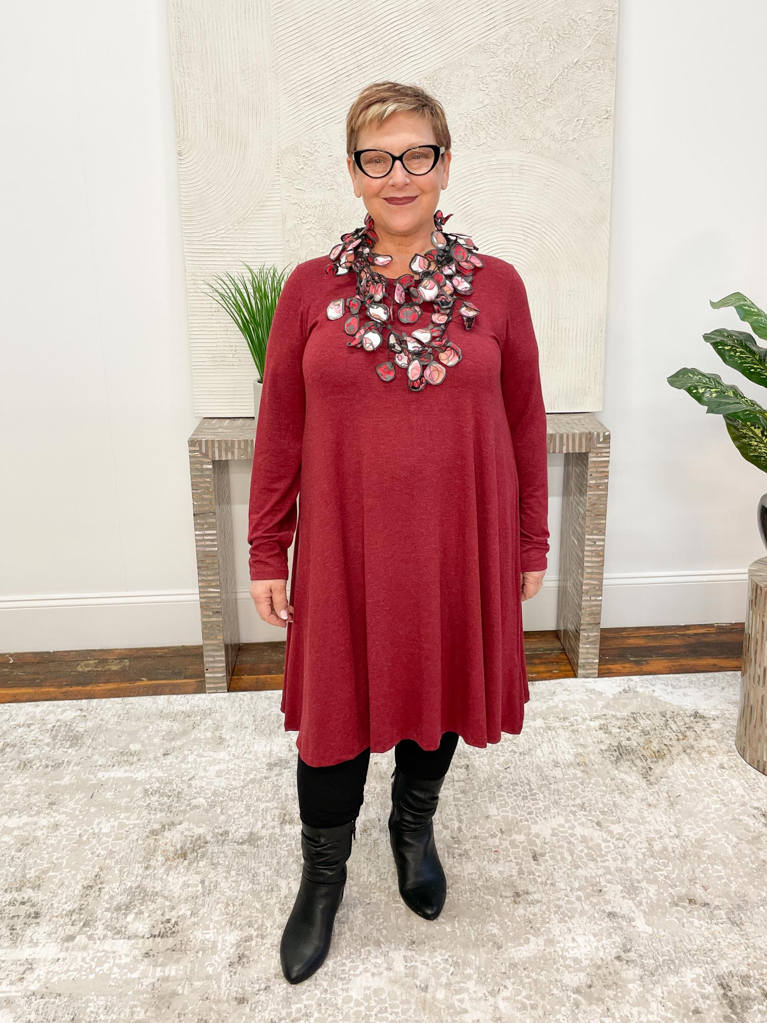 Kozan Danae Dress, Garnet Aspen - Statement Boutique