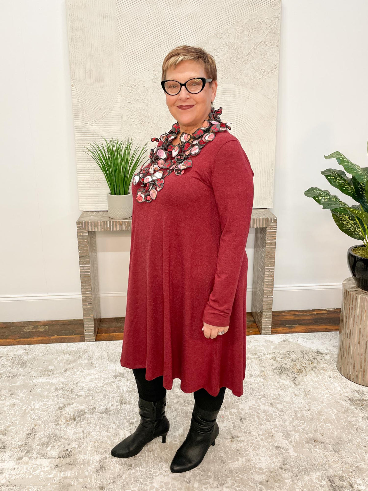 Kozan Danae Dress, Garnet Aspen - Statement Boutique