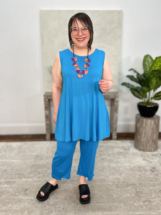 Kozan Desa Tank Tunic, Turquoise Tencel - Statement Boutique
