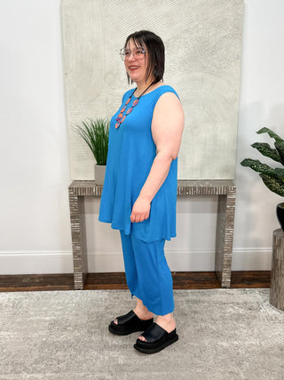 Kozan Desa Tank Tunic, Turquoise Tencel - Statement Boutique