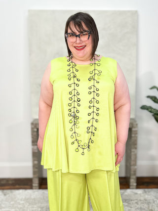 Kozan Desa Tank Tunic, Celery Vogue - Statement Boutique