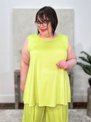 Kozan Desa Tank Tunic, Celery Vogue - Statement Boutique