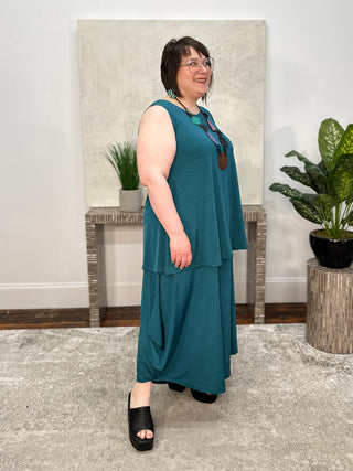 Kozan Desa Tank Tunic, Teal Salt Vogue - Statement Boutique