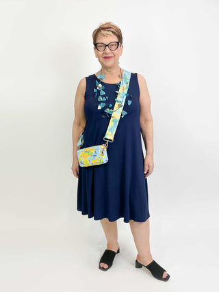 Kozan Dulce Dress, Navy Tencel - Statement Boutique
