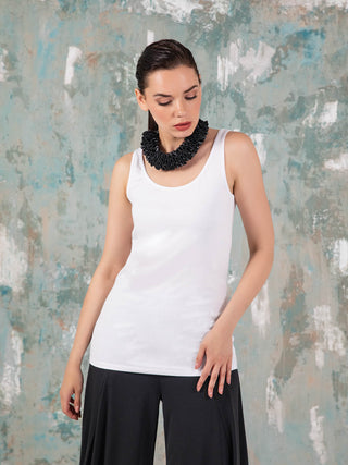 Kozan Jill Tank, White Tencel - Statement Boutique