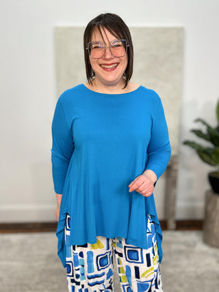Kozan Juliet Top, Turquoise Tencel - Statement Boutique