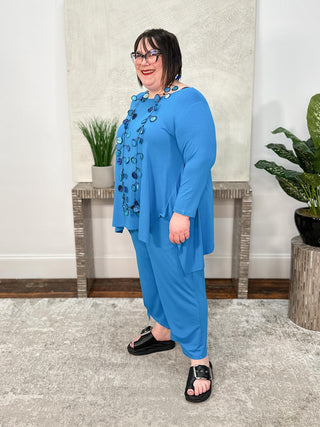 Kozan Jemma Pant, Turquoise Tencel - Statement Boutique
