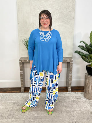 Kozan Juliet Top, Turquoise Tencel - Statement Boutique