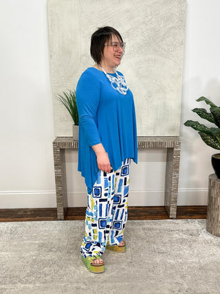 Kozan Juliet Top, Turquoise Tencel - Statement Boutique