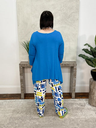 Kozan Juliet Top, Turquoise Tencel - Statement Boutique