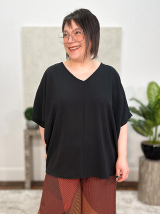 Kozan Kami Top, Black Crepe - Statement Boutique