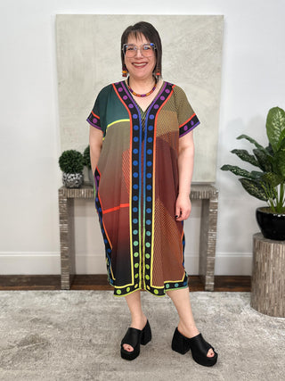 Kozan Khloe Dress, Mondrian Crepe - Statement Boutique