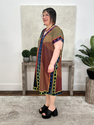 Kozan Khloe Dress, Mondrian Crepe - Statement Boutique