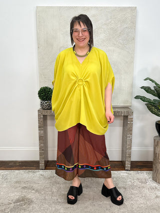 Kozan Kimi Tunic, Lime Crepe - Statement Boutique