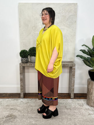 Kozan Kimi Tunic, Lime Crepe - Statement Boutique