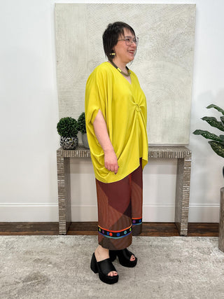 Kozan Kimi Tunic, Lime Crepe - Statement Boutique